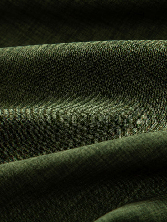 Short Sleeve Stand Collar Shirt & Straight Leg Linen Pants